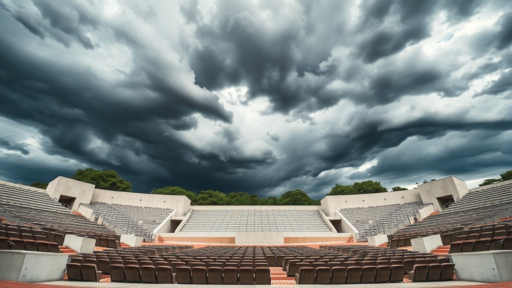 squalls disrupt event logistics